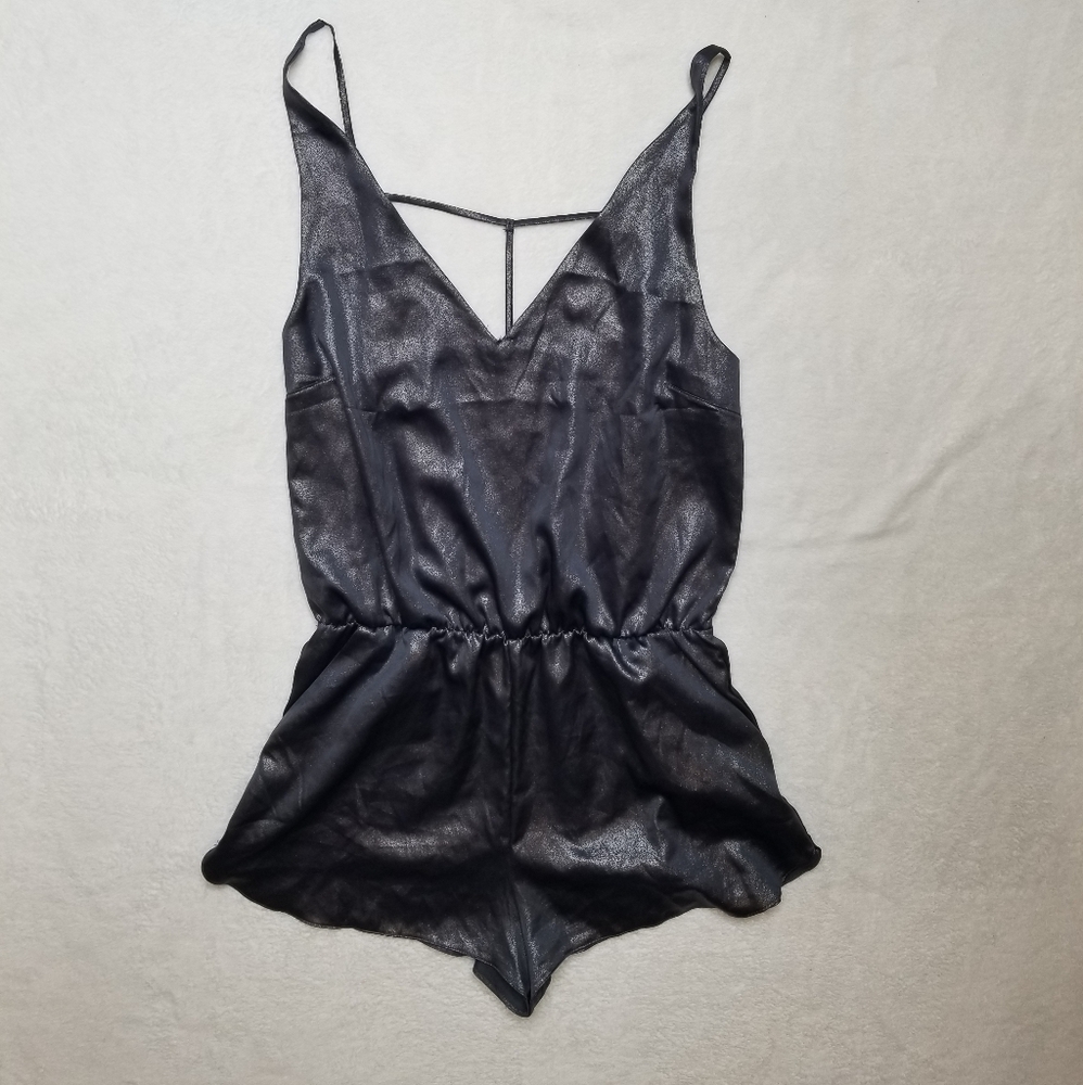 Victoria's Secret Dark Gray Shimmer Romper